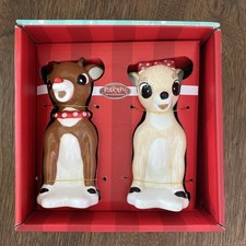 Rudolph The Red-Nosed Reindeer Salt Pepper Shakers christmas holiday New In Box picture
