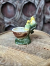 Vintage Mid Century Modern American Bisque Ceramic Love Birds Planter picture