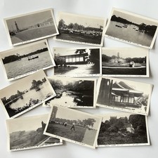Vintage B&W Snapshot Photograph Lot Of 12 Chicago IL City Parks Lincoln Depot picture