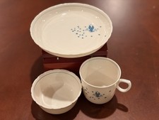 Vtg 1940s American Airlines AA Flagship Syracuse China Airlite 3 Pc Dinner Set picture