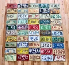 1979 & Older Rustic Vintage Lot of 50 License Plates picture