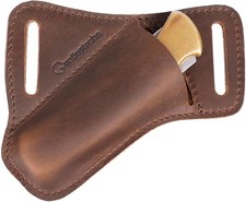 Leather Pocket Folding Knife Sheath for Belt - Cross Draw Pocket Organizer picture