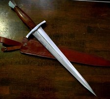Beautiful Custome Viking Sword 26 inches Carbon Steel with leather sheath, Gifts picture