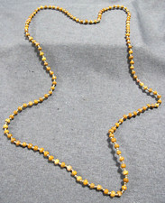 Vintage brown stones? & goldtone  flapper style necklace  #55 picture