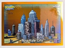 /25 Topps Chrome SpongeBob 25th Anniversary 107 New Kelp City Orange picture