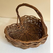 Vintage Rustic Heart Shaped Twig Wicker Basket Romantic Love Cottagecore Granny picture