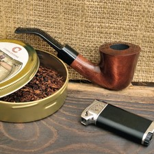 Smoking tobacco wooden classic DUBLIN pipe Sherlock Holmes handmade pipe picture
