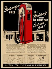 1940 National Computing Gas Pumps of Cincinnati, OhiO New Metal Sign: 12x16