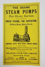 1882 Boston Massachusetts Print Advertisement Deane Steam Pump Lead Bride Little picture