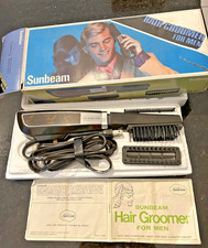 Vintage Sunbeam Hair Groomer For Men Electric Comb Brush Kit NOS picture