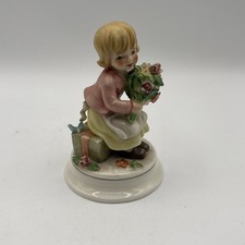 GOEBEL Porcelain Girl Blumenkinders Figurine Lore 246 West Germany 1970 picture