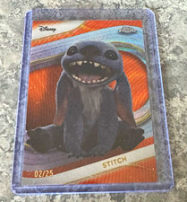 Topps 2025 Topps Chrome Disney Stitch #200 orange refractor 02/25 picture