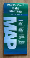 1998 ~ Rand McNally ~ State Map ~ Idaho & Montana ~ Paper Map ~ Travel Map picture