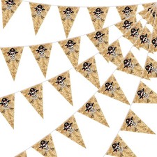 Funrous 49 ft Pirate Banner Flag Skull Pirate Birthday Party Decorations picture