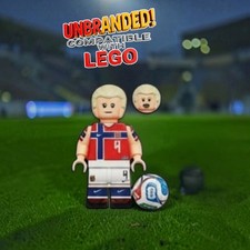 ⚽️Custom Leo Ostigard Norway Soccer Minifigures Football Figure FitsLego #4 Toy picture