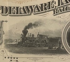 Vintage 🚂 1950s Delaware Lackawanna & Western Railroad Stock Certificate picture