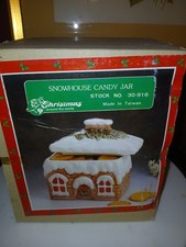 Vintage Snowhouse Candy Cookie Jar Cookie House Colonial Of Cape Cod picture