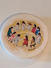 Vtg. Set of 4 Ted De Grazia Sandstone Coasters 4.5