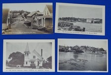 Grouping Of Four (4) Vintage Post Cards Of Bristol, Maine Union Church, Etc. picture