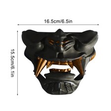 Oni Katana Mask Wall Holder Mounted Rack Japanese Black Samuraisword Display picture
