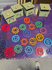Lote de símbolos de Chakras decorativos + 3 cajas – Yoga / Reiki / Meditation picture