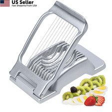 Egg Slicer for Hard Boiled Eggs Heavy Duty Fruit Cutter with Silver picture