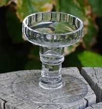 VINTAGE Crystal Glass CANDLEHOLDER Art Deco Style Very Nice Glass picture