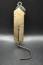 Vintage Excelsior Improved Spring Balance Hanging Scale 24 lbs. Brass and Metal picture