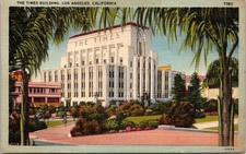 c1940s The Times Building Los Angeles California Linen Postcard Tichnor picture