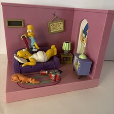 Vintage The Simpsons Bart Homer Talking Alarm Clock AM/FM radio Wesco 1997 picture