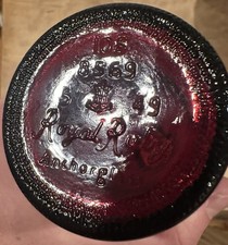 1949 Anchor Hocking Royal Ruby Schlitz Beer Bottle 9.5” #8569 Experimental picture