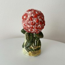 Vintage Garnier Creme de Menthe Hydrangea Flower Figural Ceramic Decanter Italy picture
