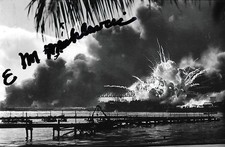 Ed Miklavcic auto/signed 4x6 photo WW II Pearl Harbor Survivor RARE COA LOOK picture