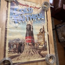Vintage Budweiser beer poster Advertisement Cold Faithful 27x19 Geysers picture