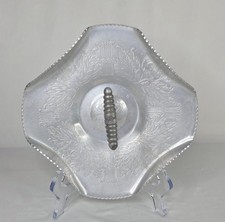 Vintage Aluminum Candy & Nut Dish with Handle | Embossed Design | 1940s-1950s picture