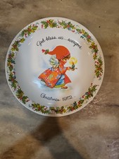 Vintage 1972 Gigi Christmas Plate God Bless Us Everyone American Greetings USA picture