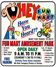 Vintage Fun Mart Amusement Park Ad Magnet – Springdale, Arkansas picture
