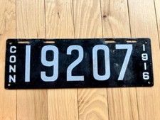 1916 Connecticut License Plate picture