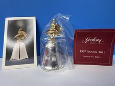 1997 GORHAM ANNUAL BELL 2nd in Series 2 Turtle Doves Christmas w/ COA + Box picture