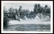 NORLAND Ontario 1950s Falls. Real Photo Postcard picture