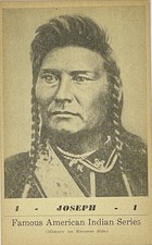 Famous American Indian Series - Chief Joseph 1941 By G.I. Groves Vtg. Postcard picture