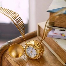 NEW NIB Pottery Barn Teen Harry Potter Golden Snitch Clock Gold Quidditch Rare picture