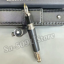 MONTBLANC Victor Hugo Writers Edition Black Resin Fountain Pen Luxury Gift picture