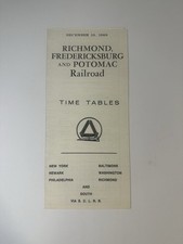 Vintage 1968 RF&P Railroad Timetable Seaboard Coast Line SCL Route RF&P Map picture
