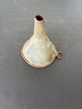 Vintage Galvanized Metal shop Funnel 4” opening 5-1/2”  tall picture