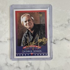 1992 Super Country Music Series 1 George Jones Trading Card HandSigned Autograph picture