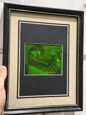 Vintage 3D Hologram Steam Locomotive Train Railroad Framed Holographic Art picture