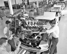 1969 FORD ASSEMBLY LINE PHOTO BOSS MUSTANG 429 V-8 HOT ROD GT LINEUP AUTOMOBILIA picture