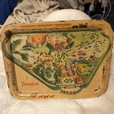 Disneyland Vintage Metal Serving Tray Disneyland Park Map Souvenir Rectangular picture