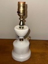 Vintage Milk Glass Hobnail Lamp - No Shade - Tested and Working picture